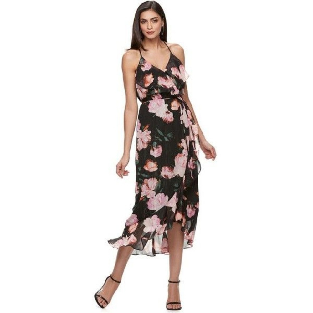 EUC Jennifer Lopez Faux Wrap Dress